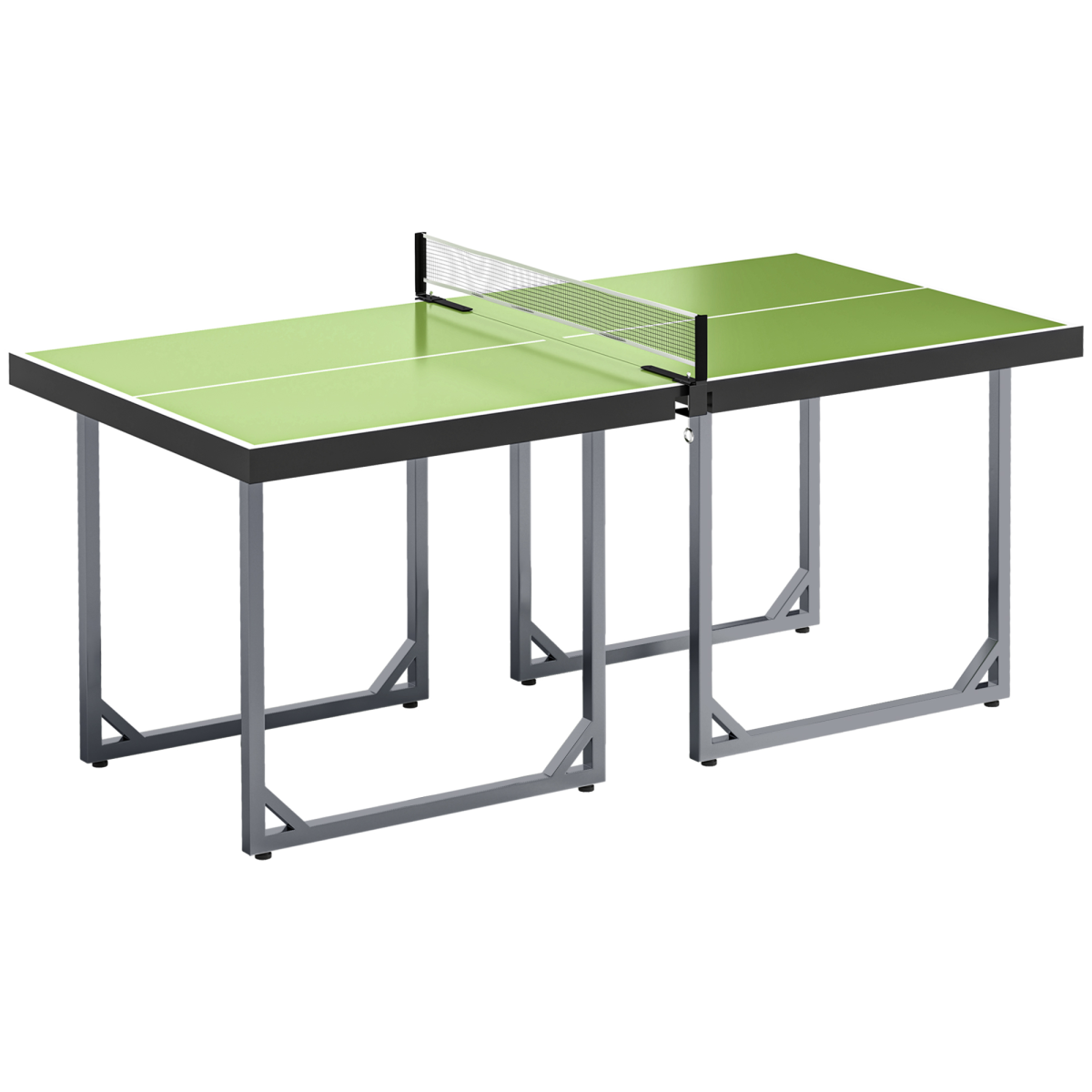 182cm Foldable Table Tennis Table with Net – Compact Indoor Ping Pong, Green