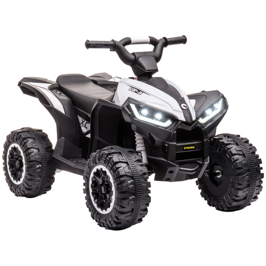 12V Electric Quad Bike for Kids Ride-On ATV Toy with Lights & Music – Ages 3-5