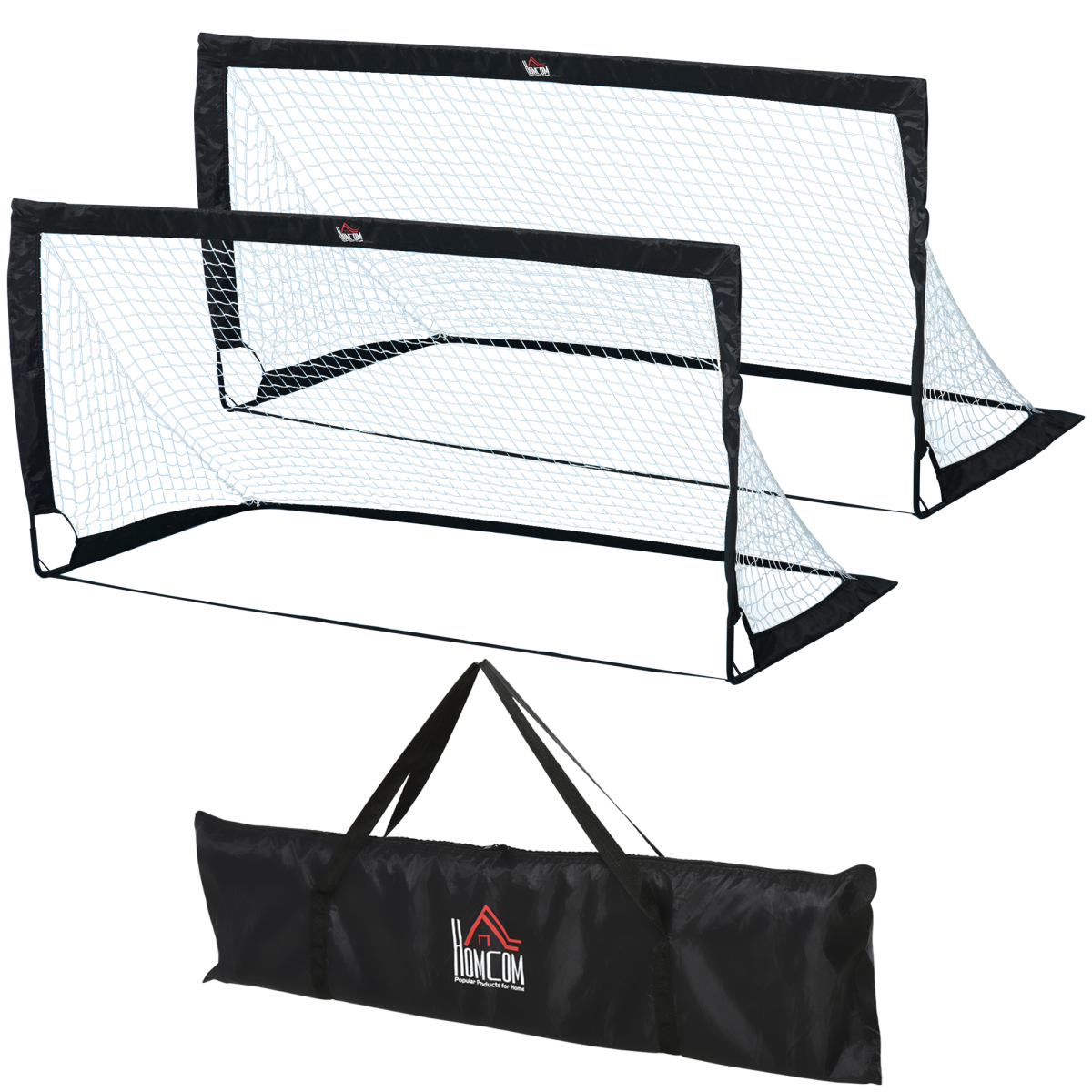 Portable 6'x3' Folding Football Goal with All-Weather Net for Family Fun! - All Round Fitness