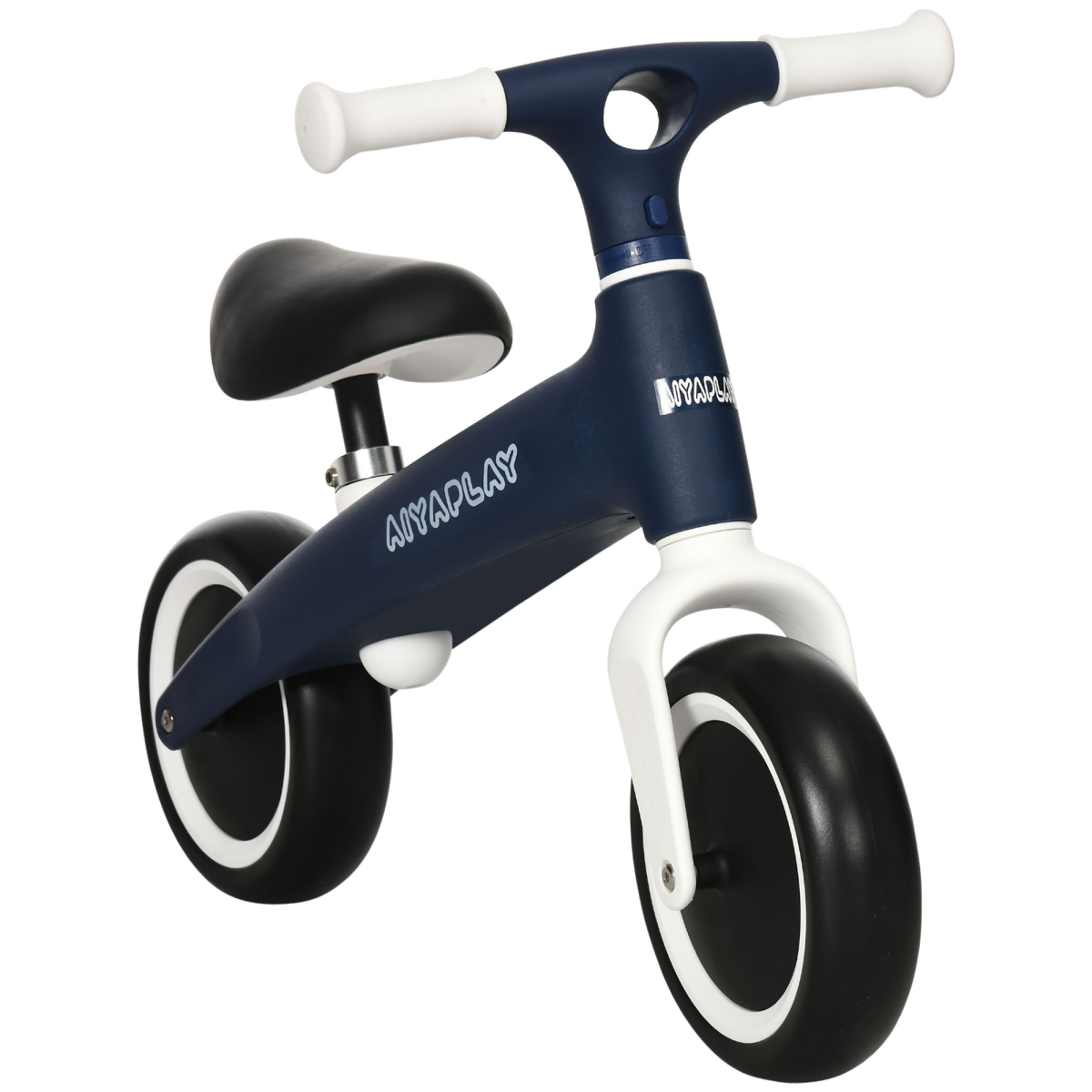 AIYAPLAY Baby Balance Bike – Adjustable Seat, Wide Wheels & Safe Design for Toddlers (Blue) - All Round Fitness