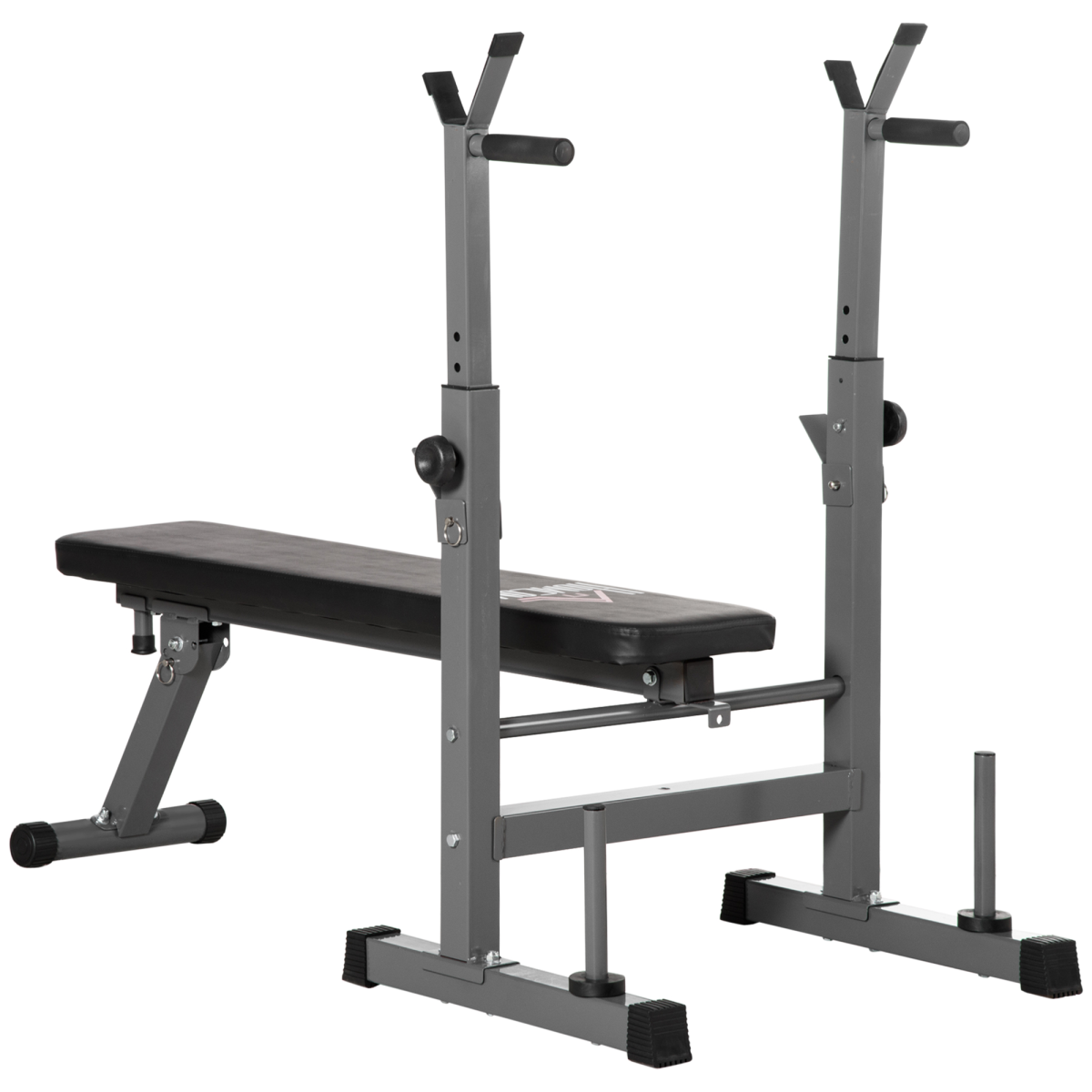 Foldable Adjustable Weight Bench with Barbell Rack & Dip Station - HOMCOM Fitness - All Round Fitness