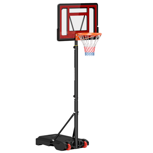 Portable Basketball Hoop Stand with Adjustable Height 160–210cm, Sturdy Base & Wheels