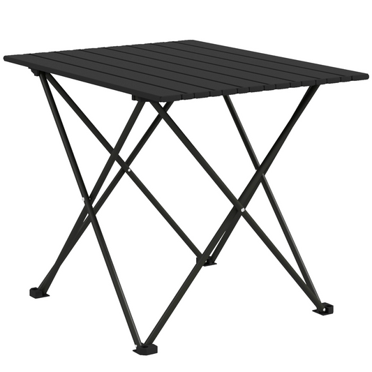 Folding Camping Table – Lightweight Portable Picnic & Hiking Table with Carry Bag, Black