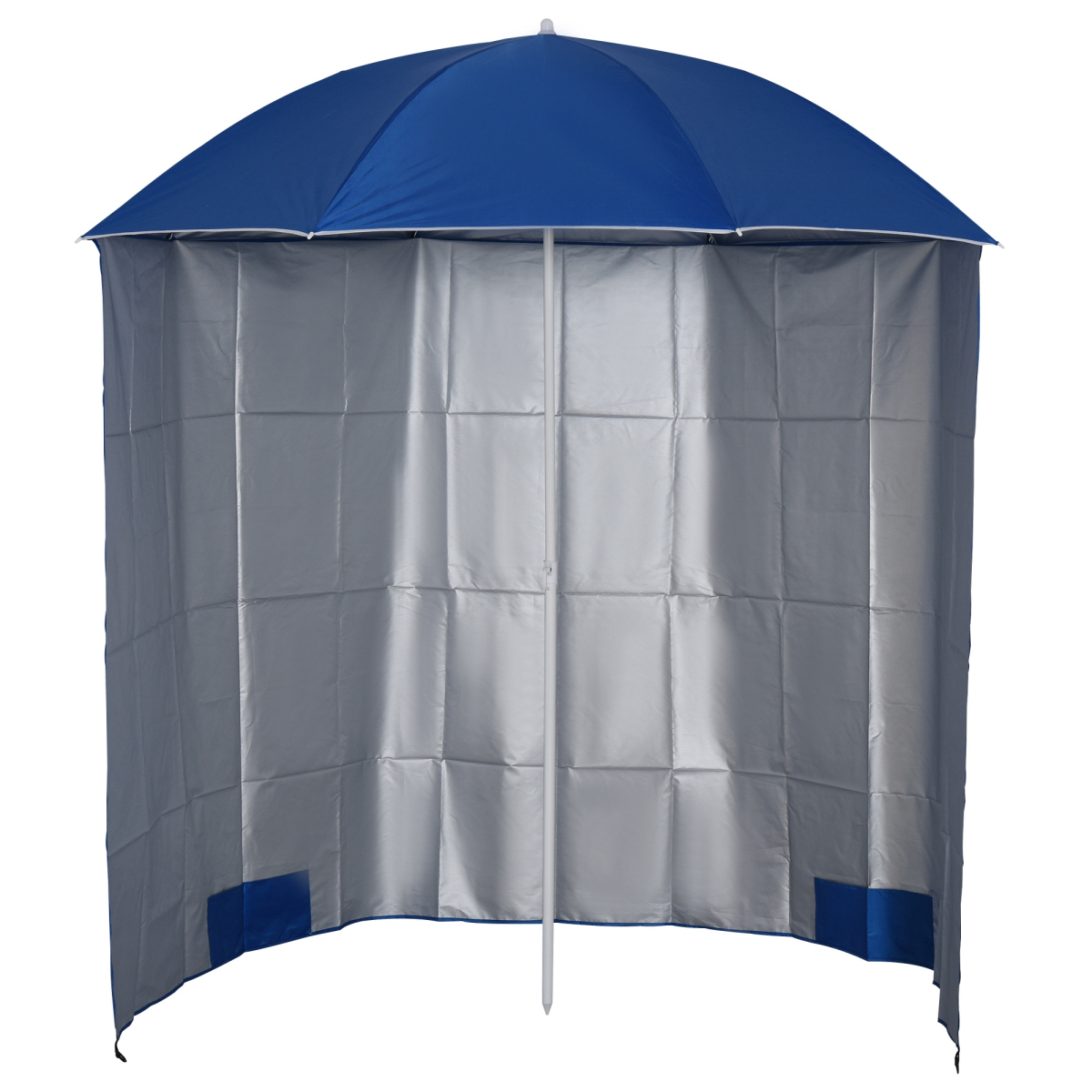 2.2M Fishing Umbrella with Side Panels – Outdoor Beach Sun Shade Shelter with Carry Bag