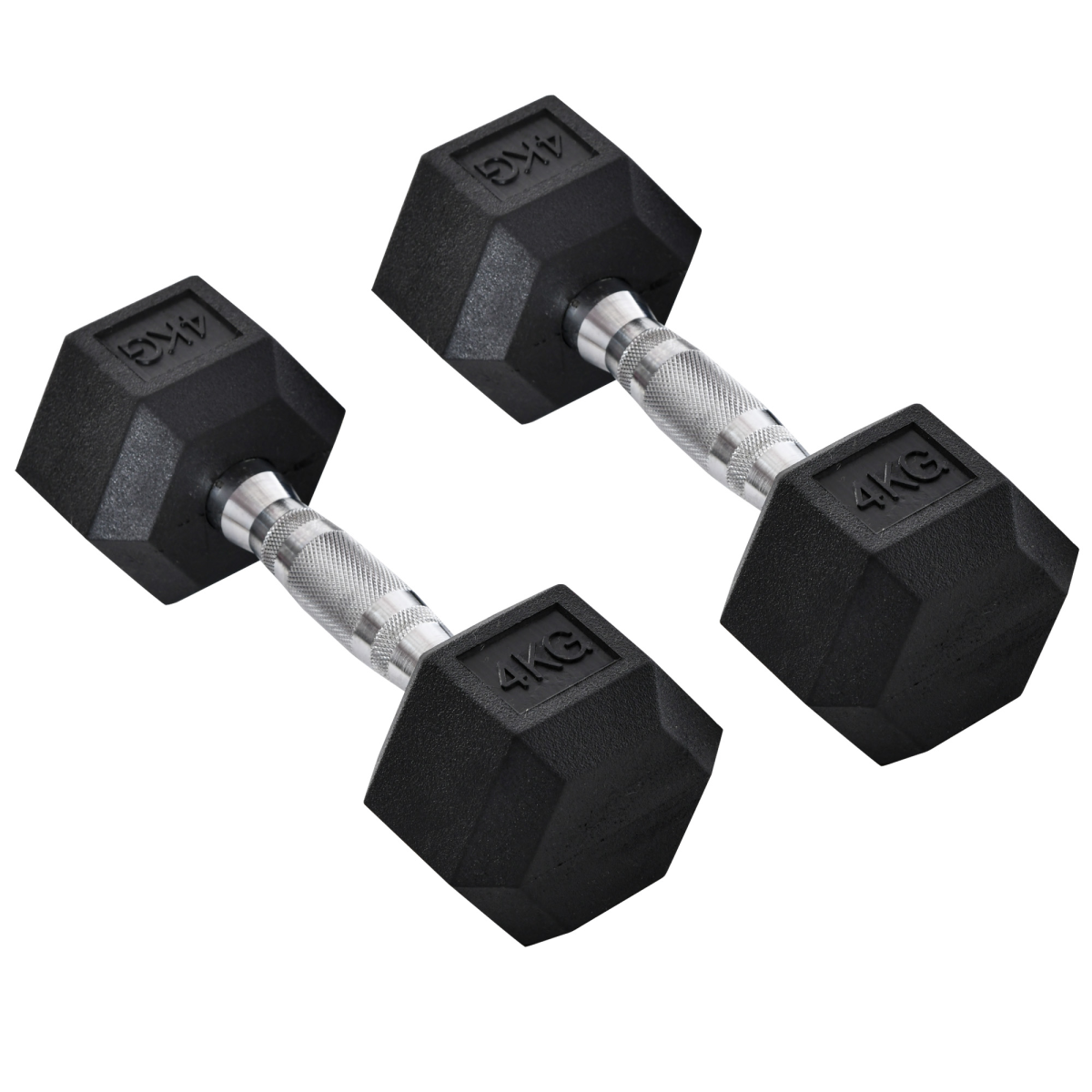 Hexagonal Dumbbells Set - Durable 2x4kg Weight Kit for Home & Gym Fitness! - All Round Fitness